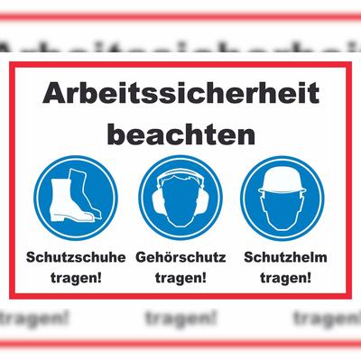 HB-Druck Arbeitssicherheit Füße Ohren Kopf Schild A0 (841x1189mm)