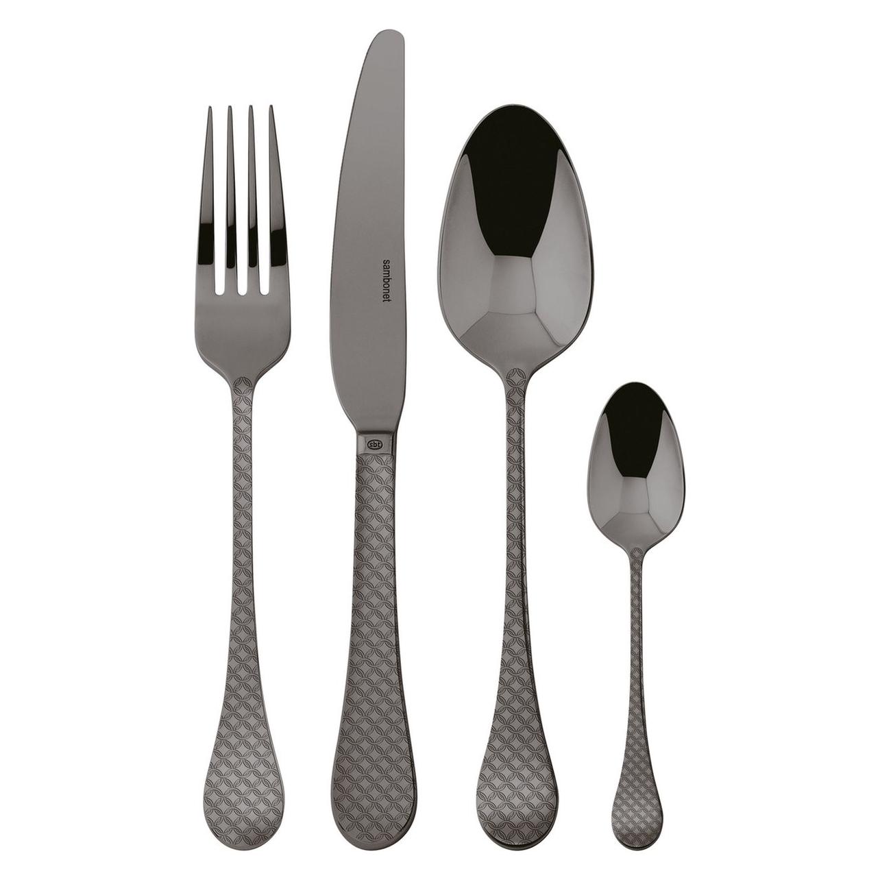 Rosenthal Besteck 24tlg.Vh. Taormina Edelstahl/PVD 2Black (24 Stk., Besteck Set) (34735312)
