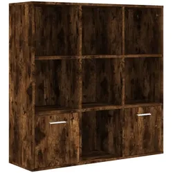 vidaXL Bücherschrank Räuchereiche 98x30x98 cm