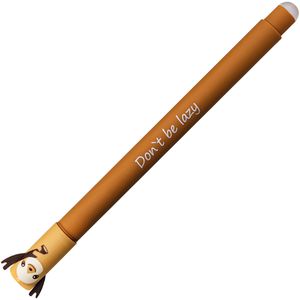 Eberhard-Faber Gelschreiber Animal Erase it Faultier radierbar, Strichbreite 0,7 mm, Schreibfarbe blau