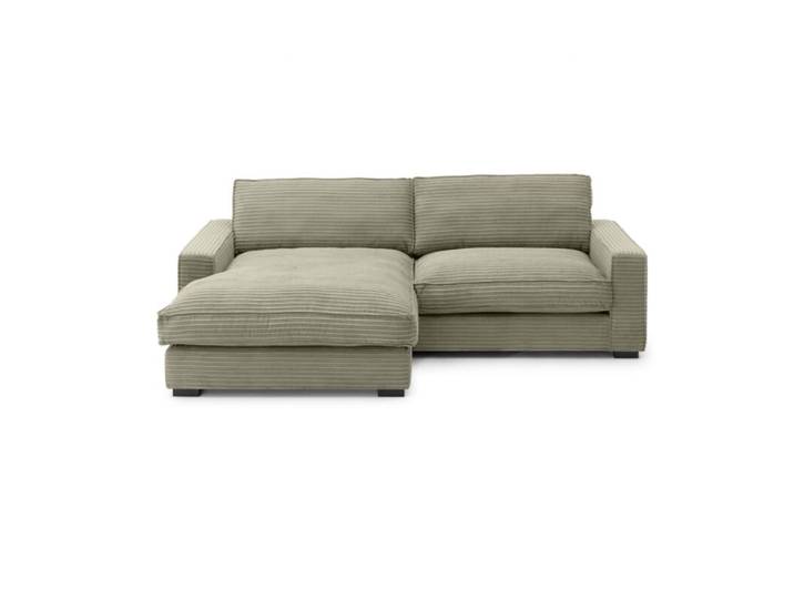 Trendstore Hilja Ecksofa in Cord - verschiedene Farben - Cord Duo stone - links Breite Ottomane links oder rechts wählbar , inkl. Rücken, bequeme Polsterung, trendiger Cordbezug in fünf Farben die begeistern Modern, Zeitlos