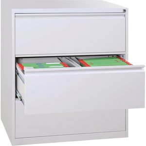 G-Office Hängeregisterschrank FGC/D.3, 2-bahnig, 3 Schübe, lichtgrau