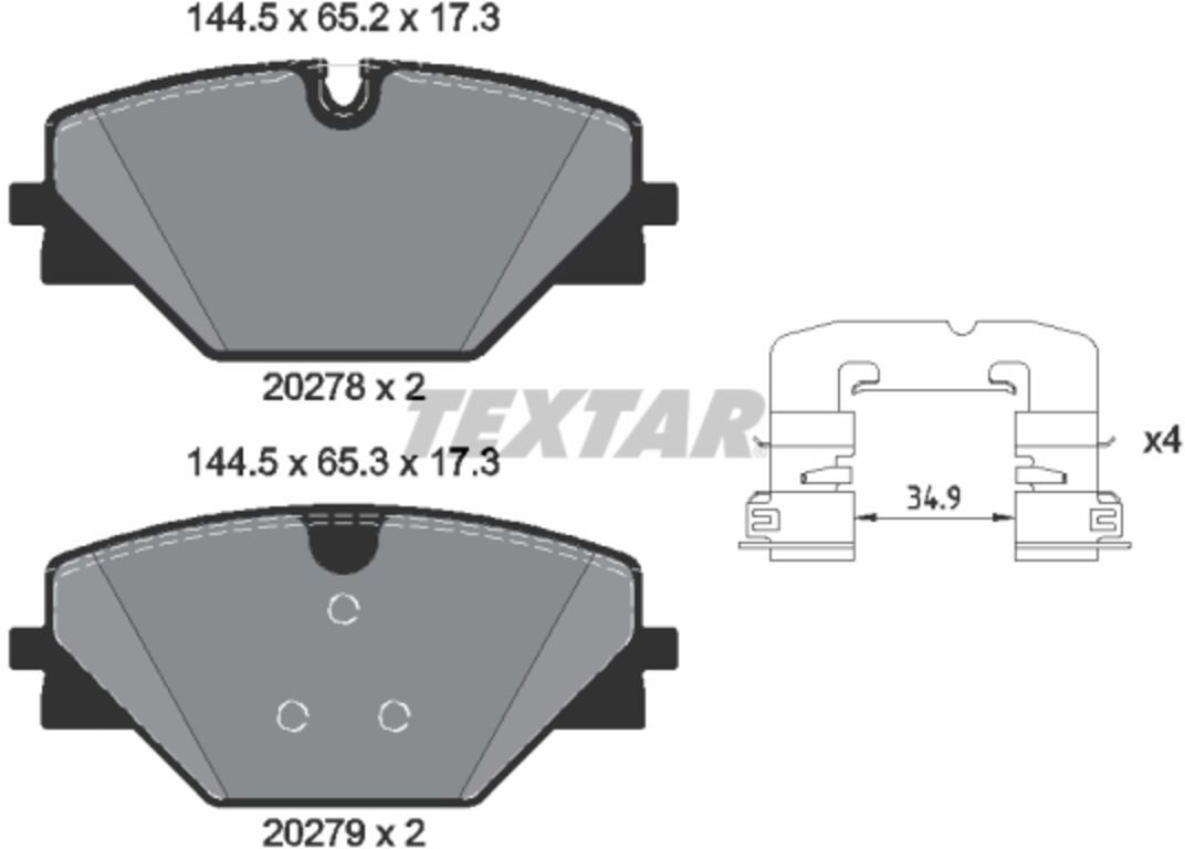 Bremsbelagsatz TEXTAR 2027801