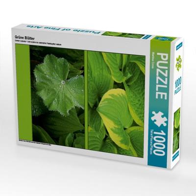 CALVENDO Puzzle Grüne Blätter | 1000 Teile Lege-Größe 64x48cm Foto-Puzzle für glückliche Stunden