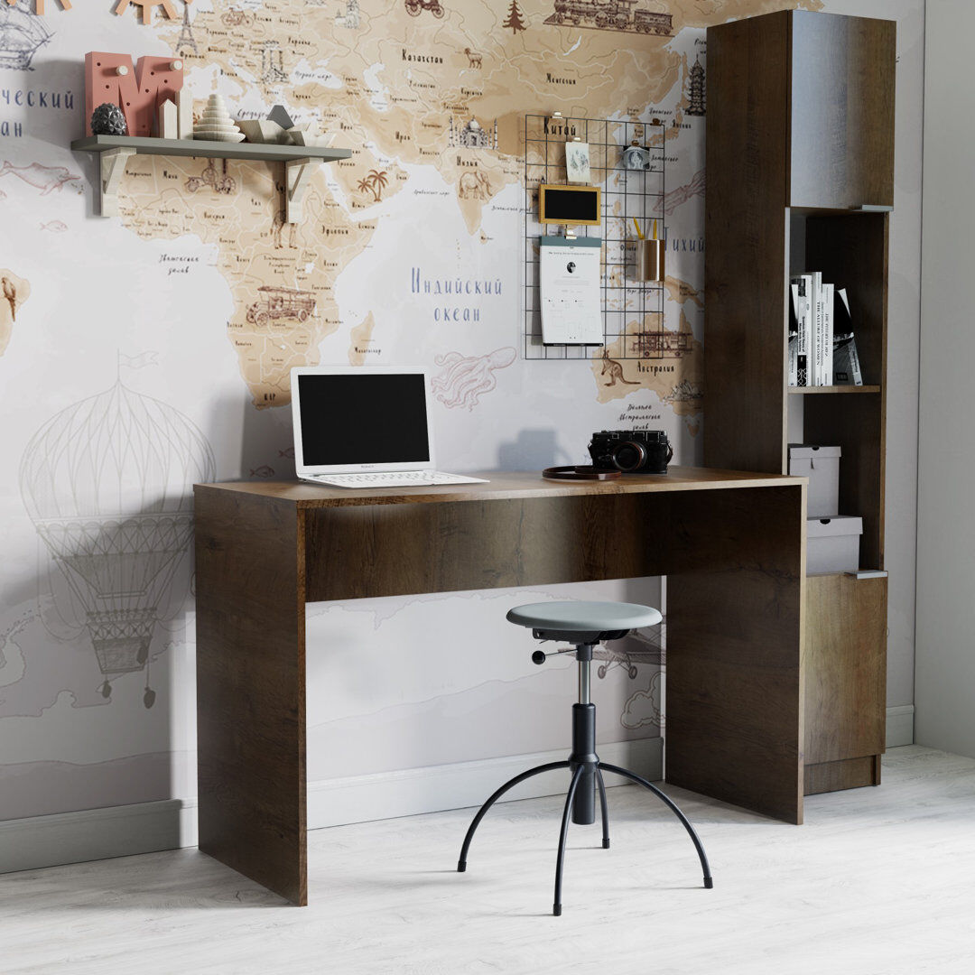 Brayden Studio Writing Desk Dark Ash 79cm H X 125cm W X 47cm D
