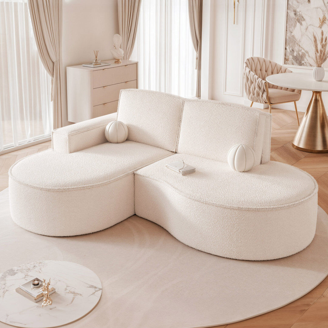 Metro 4 Seater Corner Sectional Ivory 88cm H X 210cm W X 157cm D