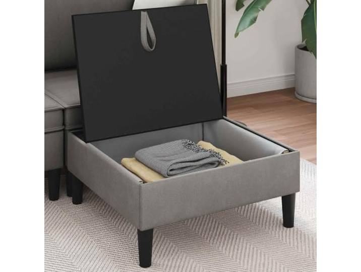 KTHLBRH Rechteckiger Sitzhocker mit Stauraum aus dunkelgrauem Samt Aufbewahrungsbox, bequemer Sitz, ideal für Wohnzimmer, weich und gemütlich