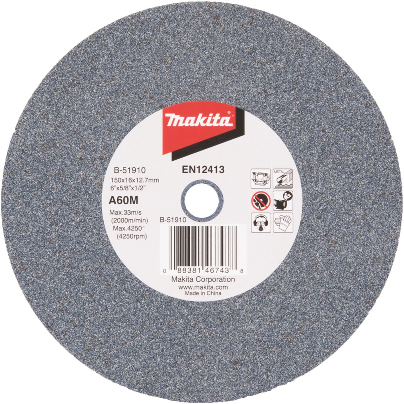 Makita Schleifstein A60M 150x16x12,7 (B-51910)