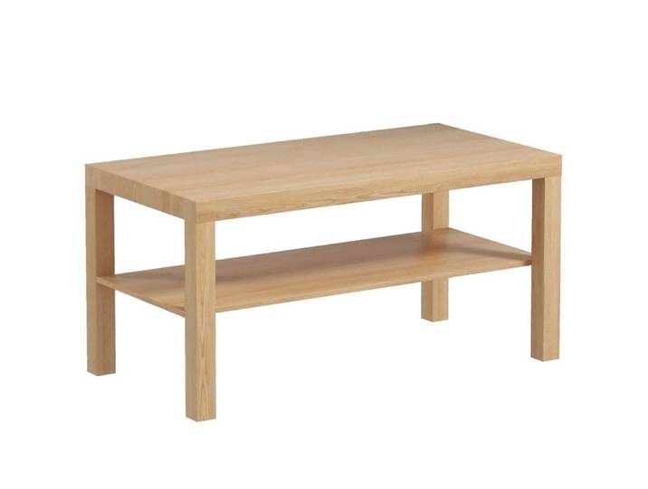 Table Basse Vitale Design Élégant Effet Bois Naturel Rangement Intégré Salon Bureau