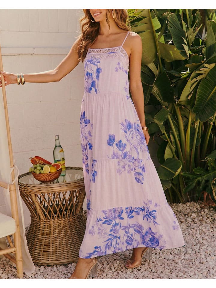 LA Angels Kleid in Hellrosa/ Blau - S