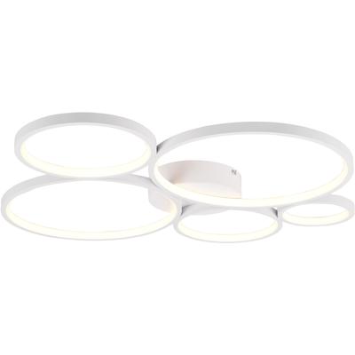 TRIO LEUCHTEN LED Deckenleuchte "Rondo", weiß, 5, H: 5cm, 1 Stk., Leuchten, Decken- oder Wandlampe, LED warmweiß 3000K dimmbar per Wandschalter, LED Deckenlampe LED Deckenleuchte