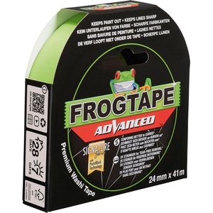 FrogTape Kreppband 631-008, Advanced, 24mm x 41,1m, für Innen und Außen
