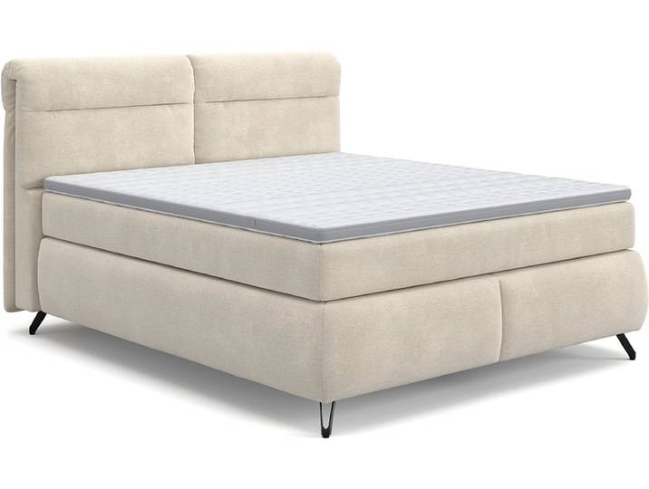 Boxspringbett SWISS HOME STYLE AMBER beige 160x200cm fest