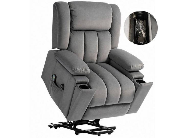 FELIXLEO Relaxsessel Elektrischer Aufsteh-Sessel samtartiger Stoff mit USB-Anschlüssen (1-St)