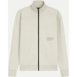 Sweatshirtjacke mit Stehkragen Beige M