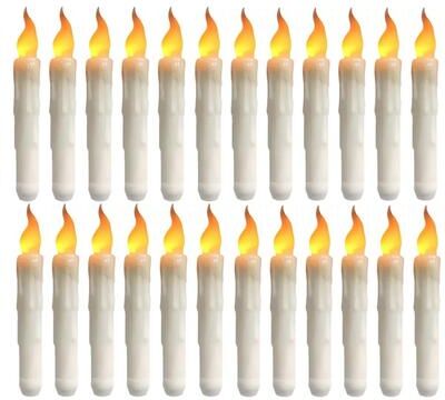 Uplift Treasures Flameless LED Floating Taper Candles Set For Party Decor 24pcs