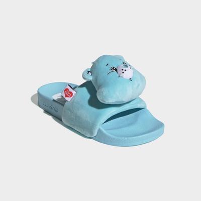 Hausschuh ADIDAS ORIGINALS "CARE BEARS X ADIDAS ADILETTEN", Damen, Gr. 38, blau (bliss blau, ftwr weiß, preloved blau), Textil, Schuhe Hausschuh, Care Bears Glücksbärchis Pantolette