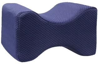 Cozy Casa Charm Orthopedic Knee Pillow For Side Sleepers Memory Foam Leg Pillow Support navy Blue