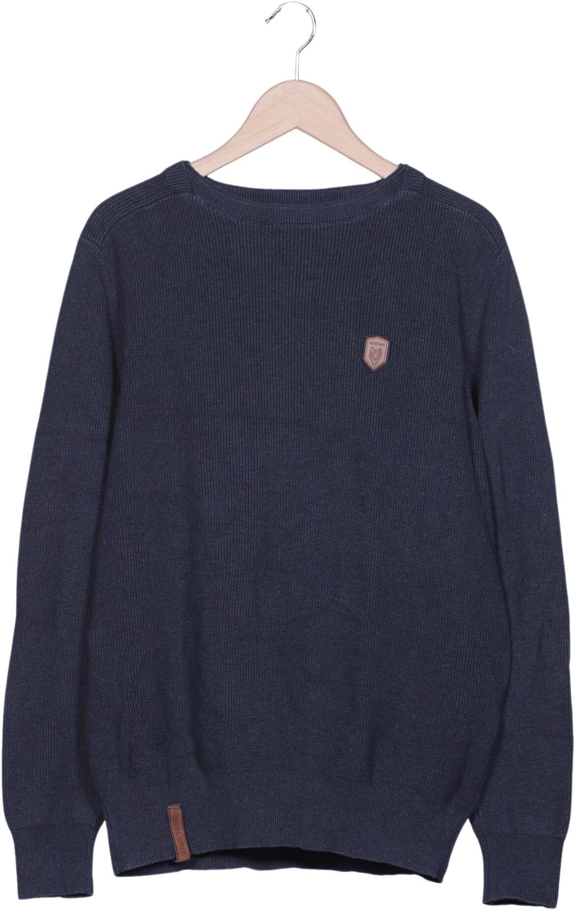 Naketano Herren Pullover, Marineblau, Gr. XL, Baumwolle - Second Hand