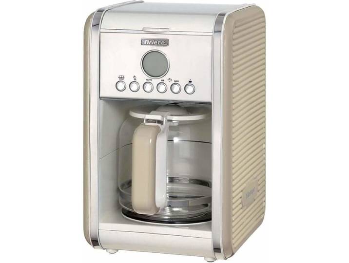 Ariete 1342/03 - Vintage koffiezetter - tot 12 kops - 24 uurs timer - warmhoudplaat - Beige
