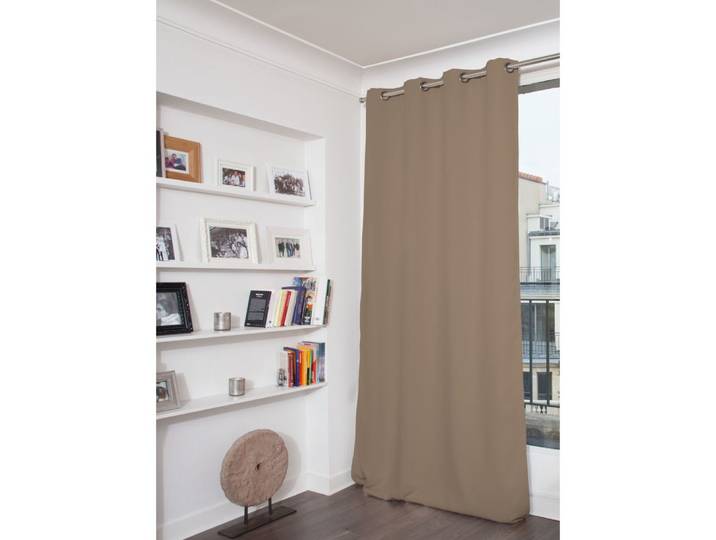 Rideau occultant oeillets gris mc740 140lx260h