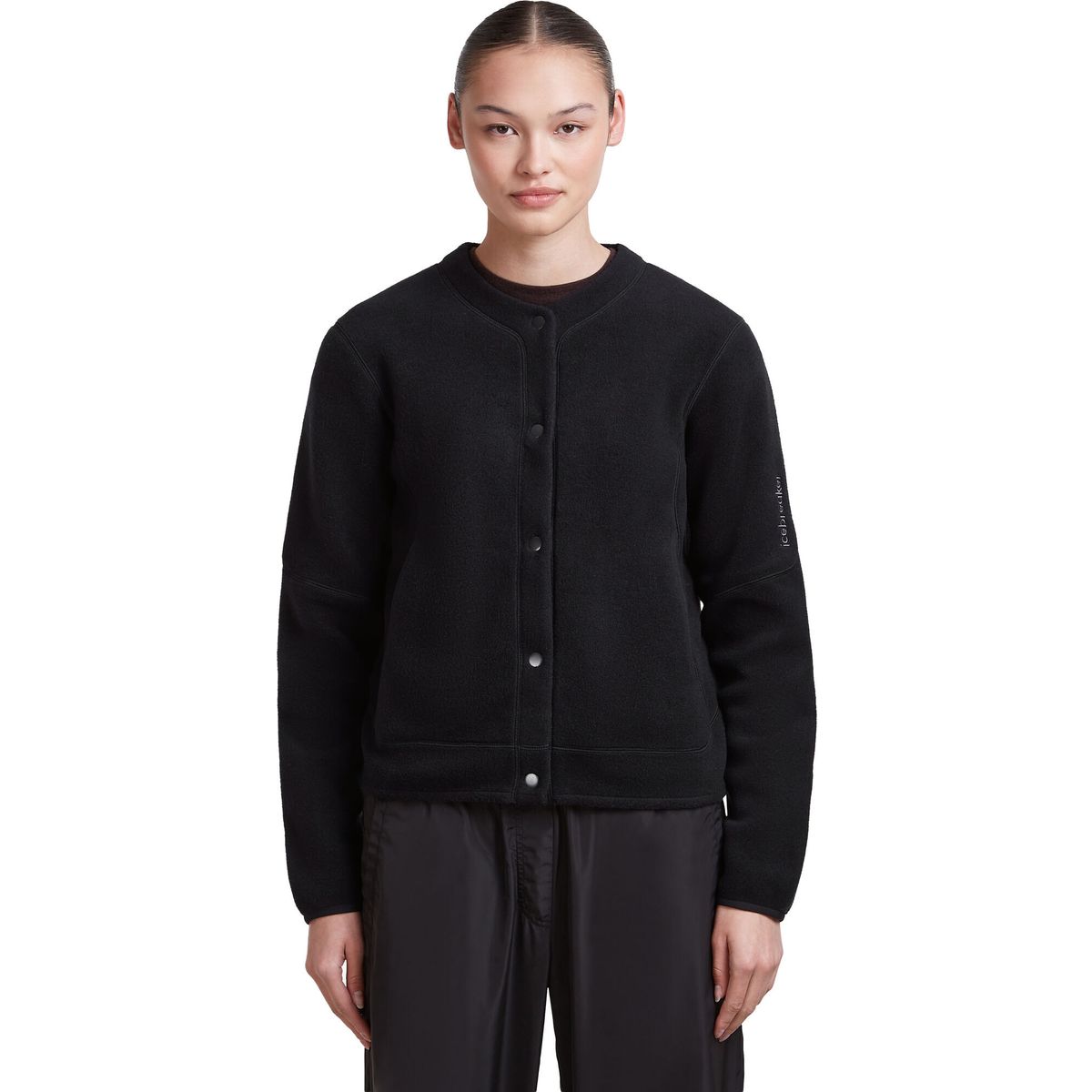 Icebreaker Women Mer 800 Realf Class Pile Cardigan black (IB001) S 0A57KLIB001-S