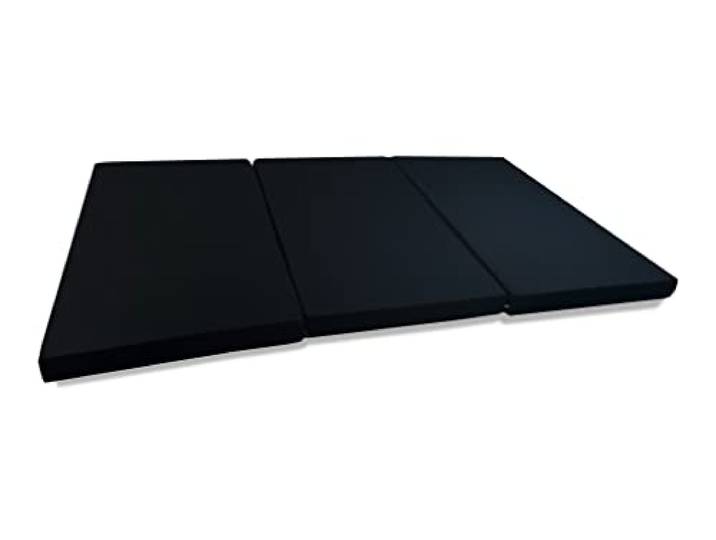 Dibapur® Klappmatratze mit Schwarzem Bezug Kaltschaum Allergiker Geeignet 120x195x8cm