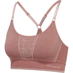 HUMMEL hmlMT ENERGY SEAMLESS SPORTS TOP withered rose/rose tan melange XS
