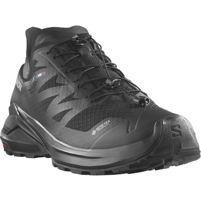 Trailrunningschuh SALOMON "XA META GORE-TEX MIF", Herren, Gr. 42, schwarz (schwarz, schwarz, schwarz), Synthetik, Textil, Schuhe, wasserdicht - hergestellt in Frankreich