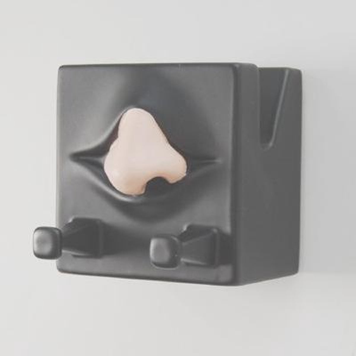 Antartidee Sleutelrekje Neus - Zwart - Italiaans Design - Polystone