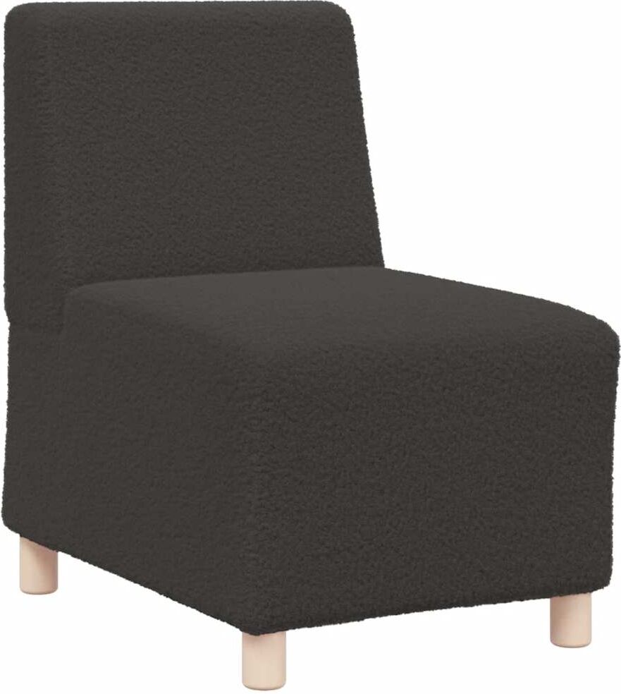 vidaXL Canapé modulaire sans accoudoirs Gris foncé 55 cm Tissu bouclé aspect laine
