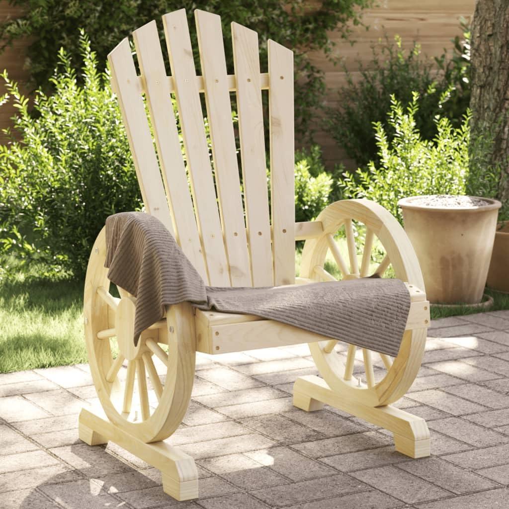 2er-Set Adirondack-Gartenstühle aus massivem Tannenholz, bequem und wetterfest, für Garten und Terrasse