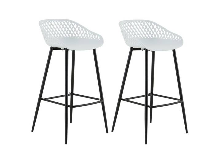 BARHOCKER IREK 2er-Set weiß/schwarz