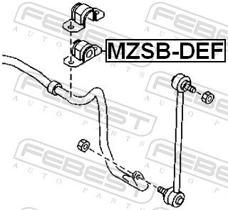 Febest Lagerung, Stabilisator Mzsb-Def Vorderachse Für Mazda