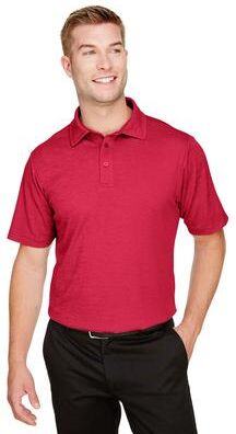 Devon & Jones DG22 Men's CrownLux Performance Address Mélange Polo Shirt in Red Heather size 2XL   Polyester