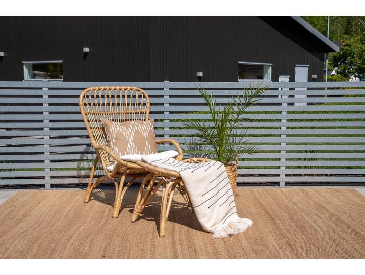 Garten-Loungesessel Elenore - in Natur inklusive Kissen - Natur - Luxusbetten24