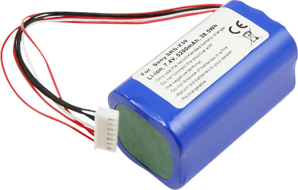 Avizar Lithium-ion batterij 5200mAh voor Sony SRS-XB3 Bluetooth-luidspreker, 7,4V, blauw
