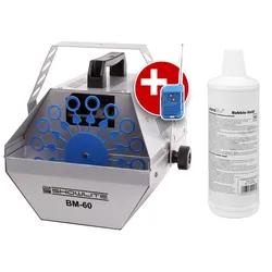 Showlite BM-60 Seifenblasenmaschine Set mit 1l Fluid