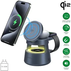 4smarts Qi2 Charging Station Aura Sound Spacegrau