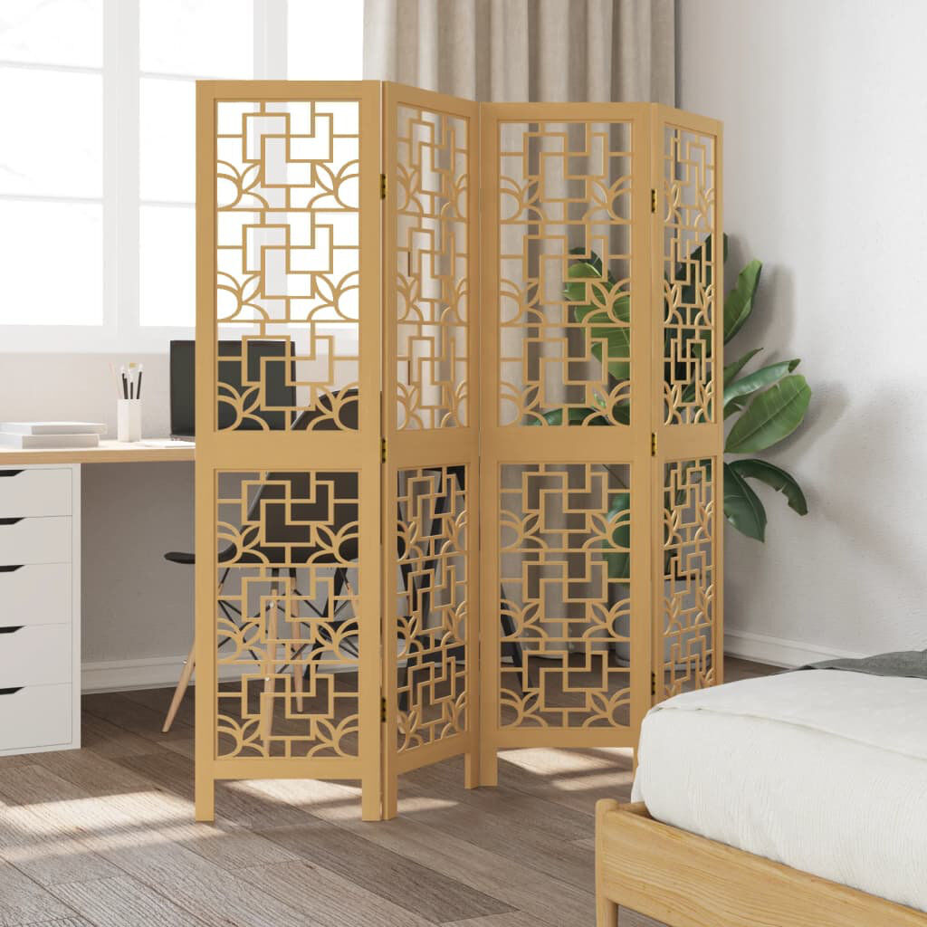 Latitude Vive Chassidi Solid Wood Accent Room Divider Brown 160cm H x 145cm W