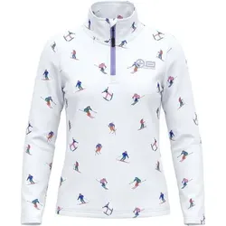 CHIEMSEE Fleecepullover mit dem verspielten Skifahrer-Alloverprint, Größe 146/152 in Weiß 10
