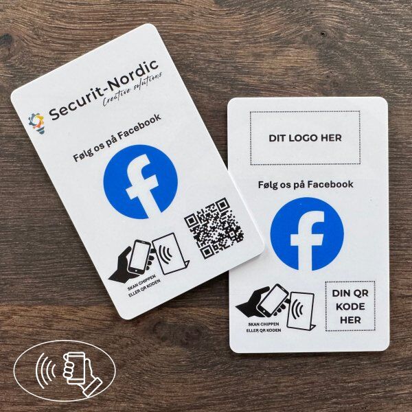 Securit Kort Med Chip, Eget Logo, Facebook