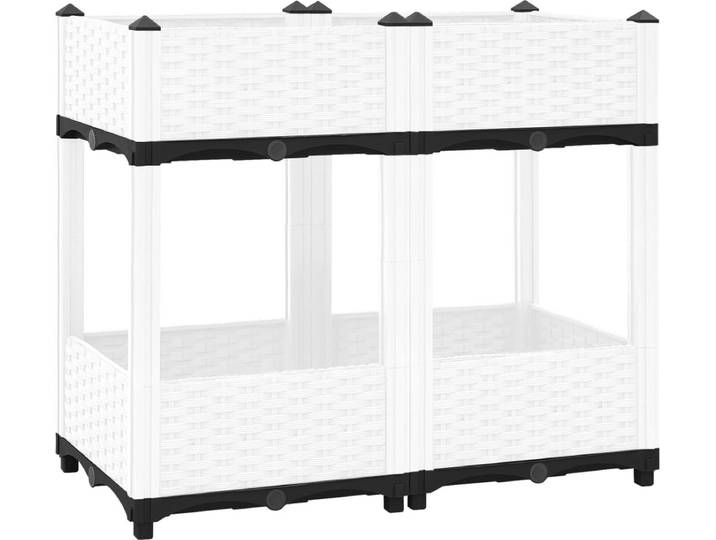 vidaXL - Plantenbak - verhoogd - 80x40x71 - cm - polypropeen