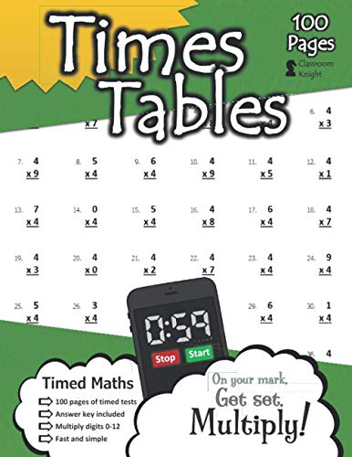 Classroom Knight - Times Tables: 100 Practice Pages - Timed Tests - Multiplication Math Drills - KS2 Workbook - (Ages 7-11) - Preis vom 09.10.2026 07:28:09 h