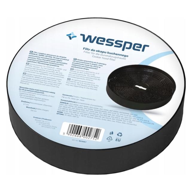 Wessper RUNDER KOHLENSTOFFFILTER FÜR HAUBE Maan Optima Gorenje (OP-7944)