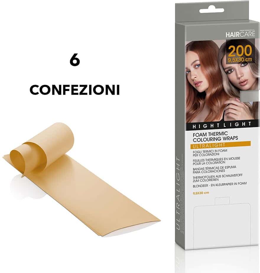 6 confezioni di Fogli termici in foam per colorazioni Oro