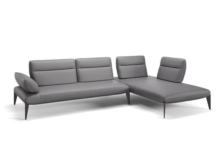 Ledersofa Ecksofa LAZIO Sitzverstellung