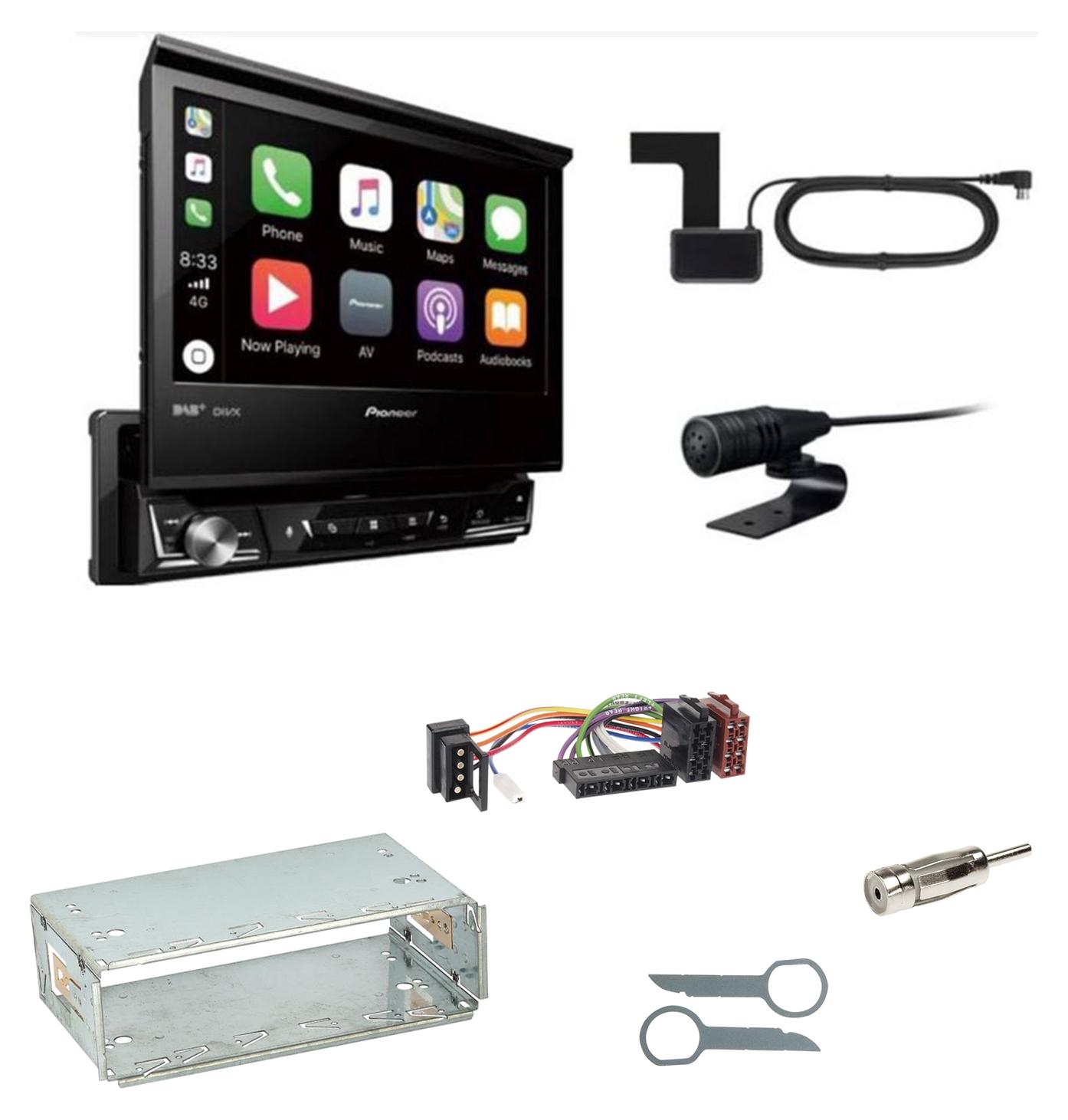 Pioneer AVH-Z7200DAB Digitalradio Bluetooth Einbauset für Mercedes E-Klasse W124