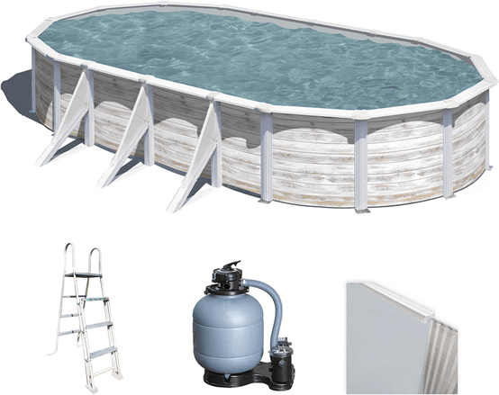 Gre Finlandia Ovale 730x375x120cm - Piscina fuori terra in acciaio