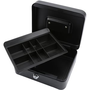 Olympia Geldkassette CB 700, mit Zylinderschloss, 20 x 9 x 16cm, schwarz, inklusive Geldprüfstift